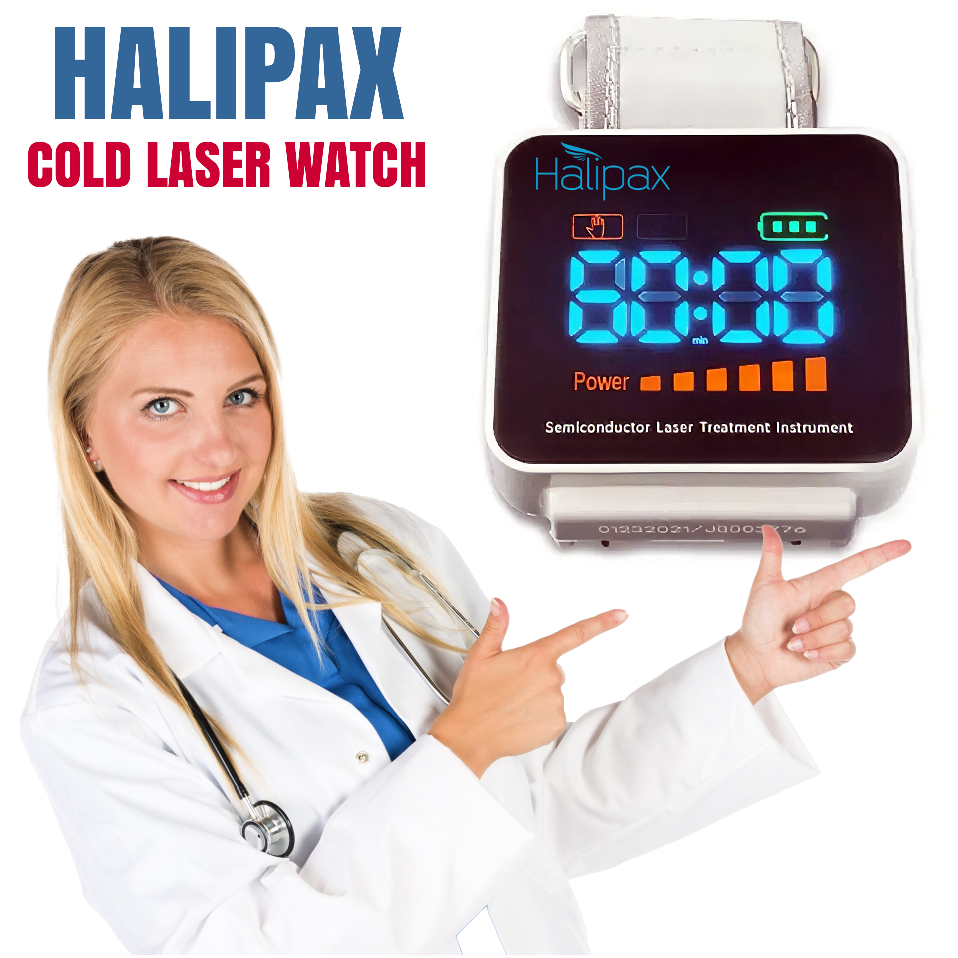 Halipax Integrative Medicine Cold Laser Therapy Wrist Watch (NEW UPGRADE)